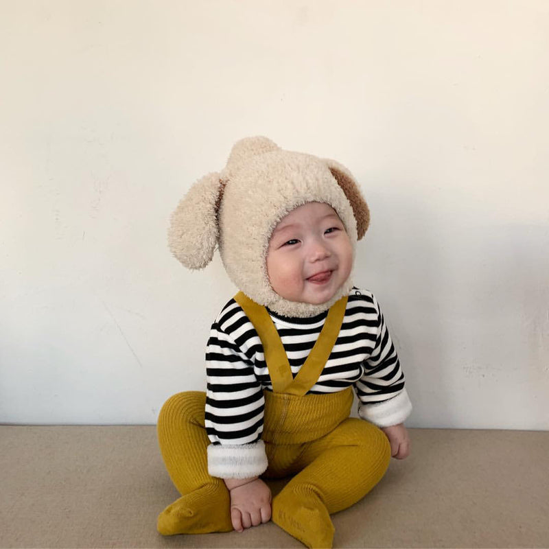 Fluffy Bunny-ear Fleece Earflap Hat For Babies And Toddlers