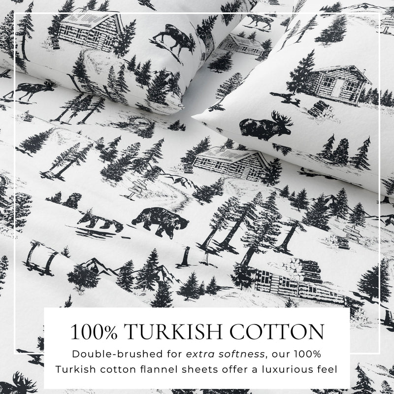 4-Piece Turkish Cotton Flannel Sheet - Lakeview Collection