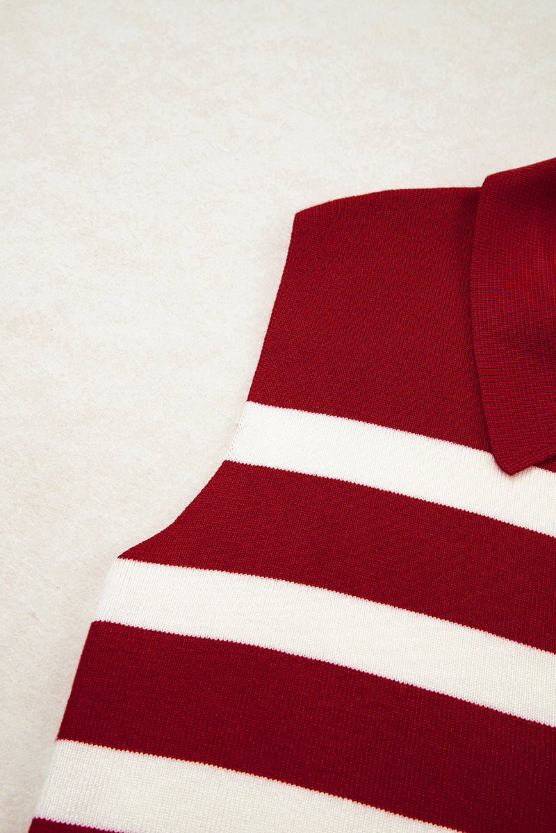 Ariya Stripe Collared Sweater