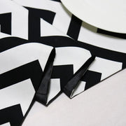 New Black White Striped Table Runner Tea Table TV Cabinet Tablecloth Home Decor Cover Table Cloth with Tassel Party Bed Runner