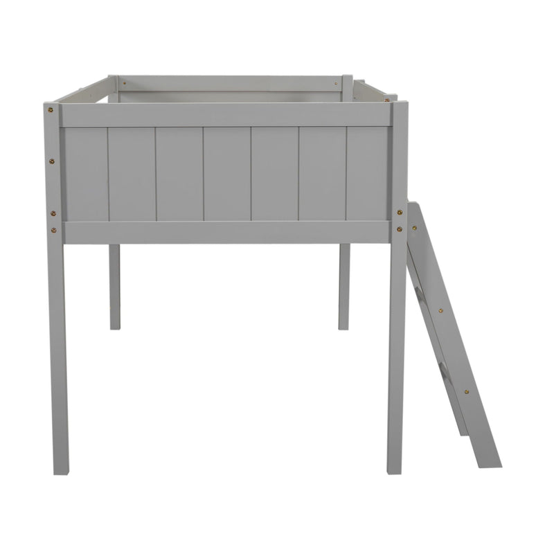 Low Loft Bed With Adjustable Ladder