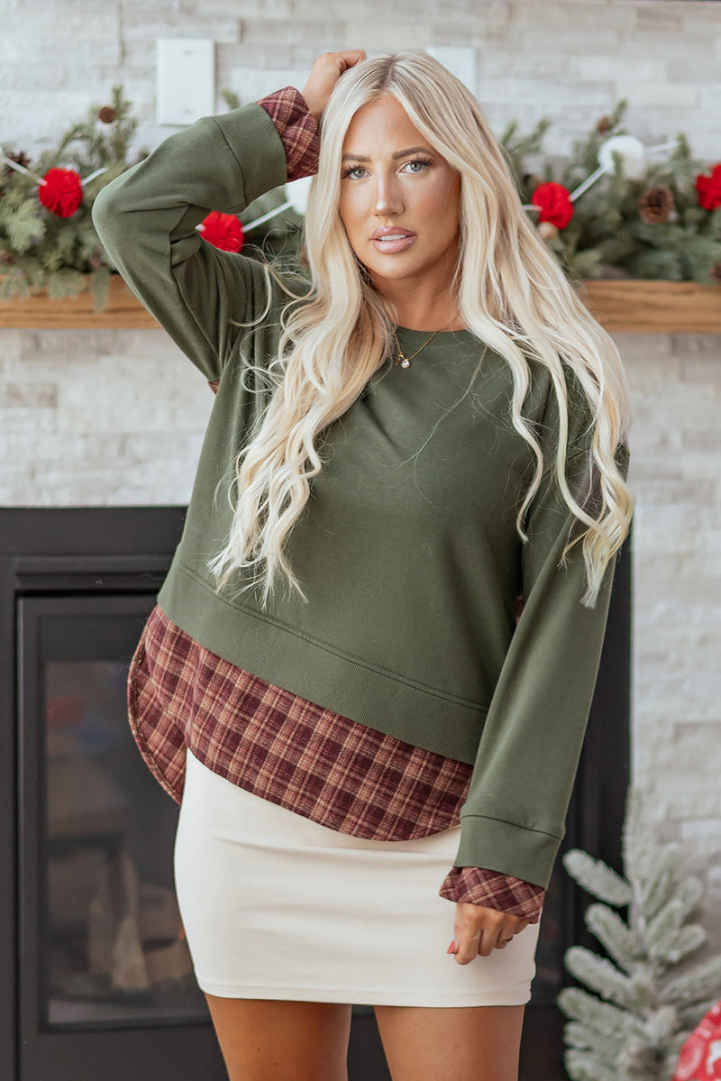 Rosa Patchwork Drop Shoulder Sweatshirt