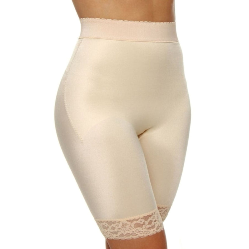 Style 518 | High Waist Light Shaping Bike Short | Satin 4-Way Stretch with Built-In Panty