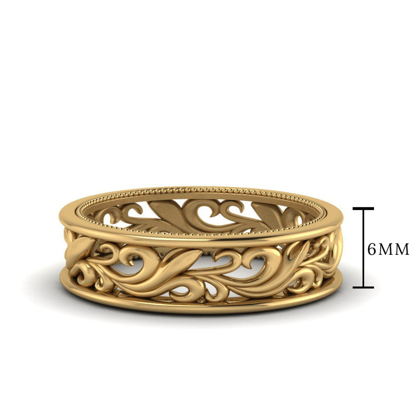Filigree Gold Band Ring
