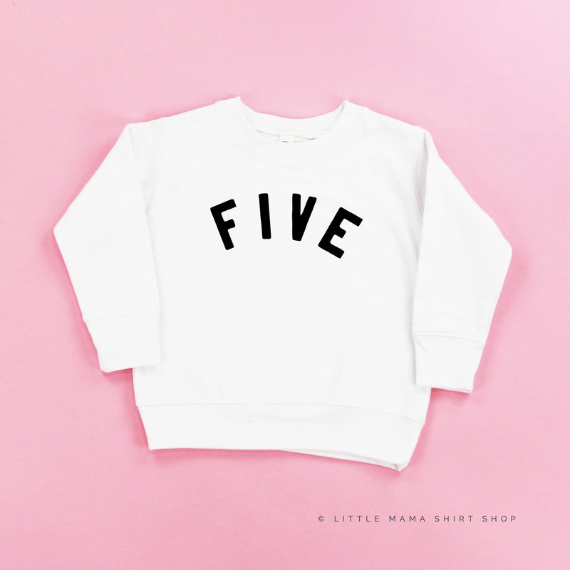 BIRTHDAY NUMBER - BLOCK FONT - Child Sweater