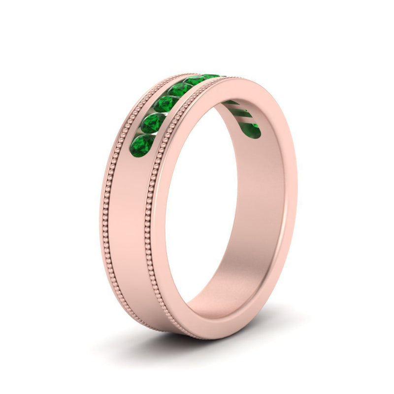 Flat Milgrain Mens Promise Band