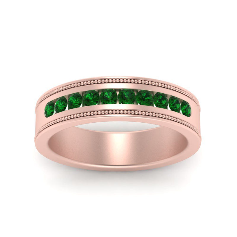 Flat Milgrain Mens Promise Band