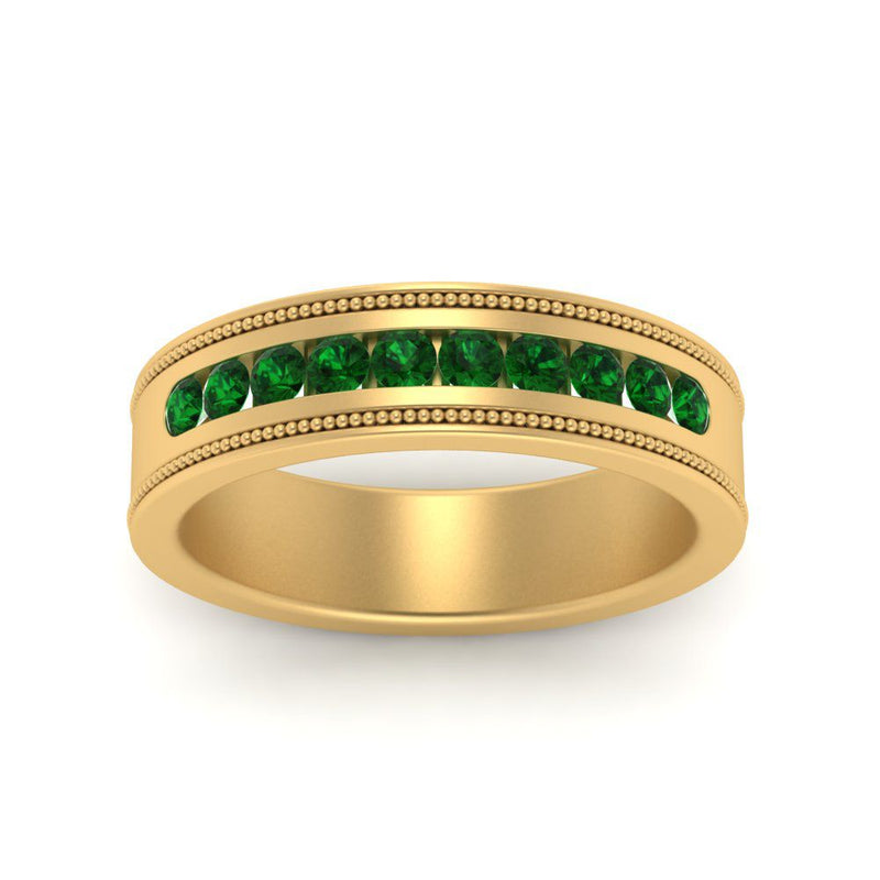 Flat Milgrain Mens Promise Band