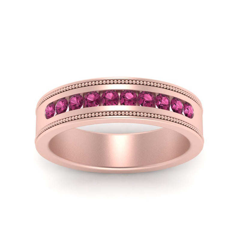 Flat Milgrain Mens Promise Band
