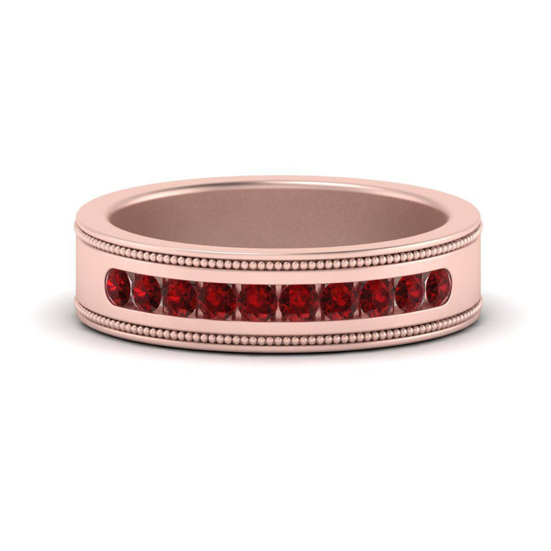 Flat Milgrain Mens Promise Band