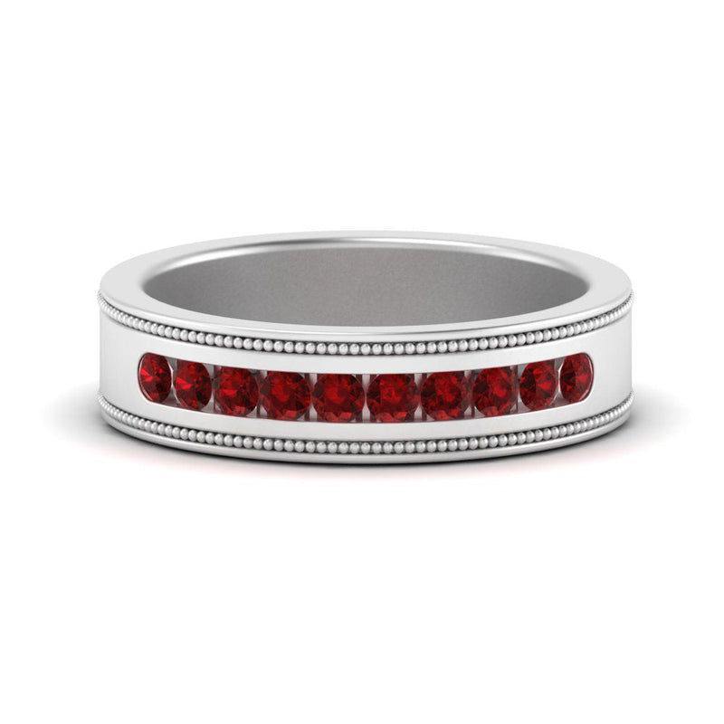 Flat Milgrain Mens Promise Band