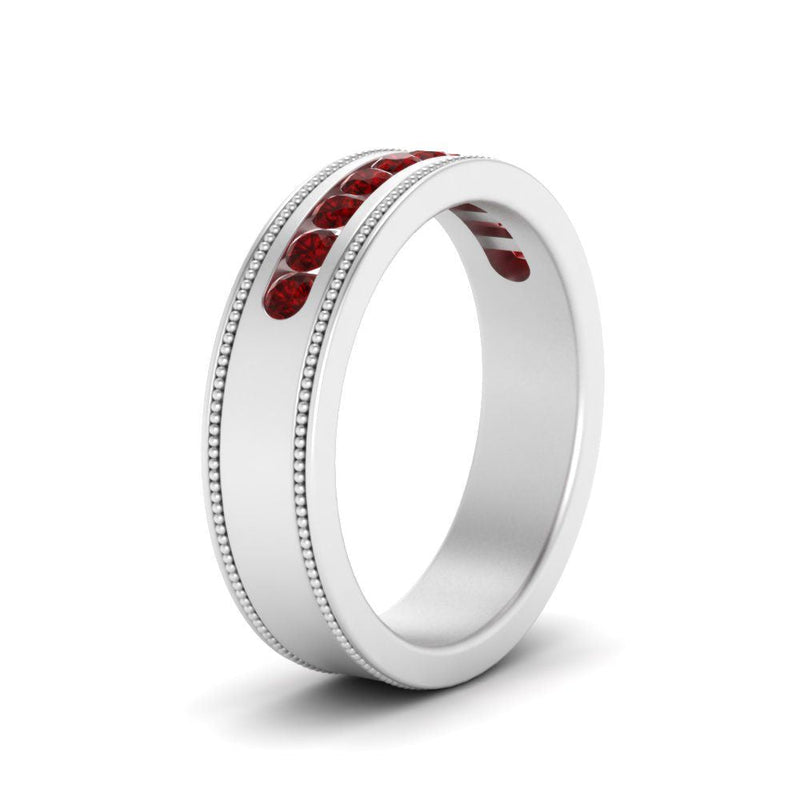 Flat Milgrain Mens Promise Band