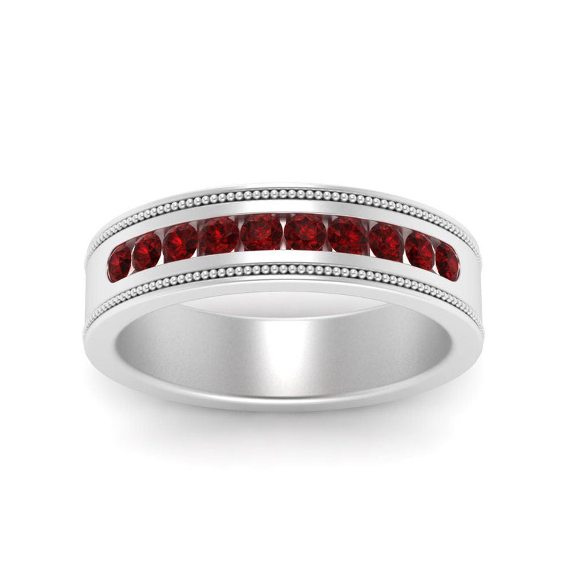 Flat Milgrain Mens Promise Band