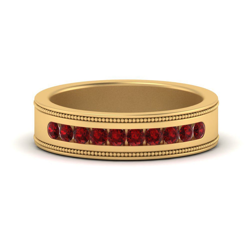 Flat Milgrain Mens Promise Band