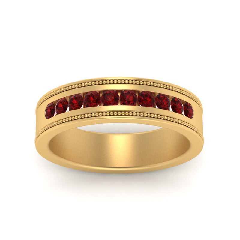 Flat Milgrain Mens Promise Band