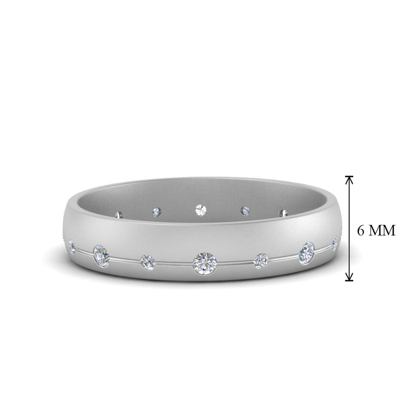 Flush Set Diamond Wedding Band