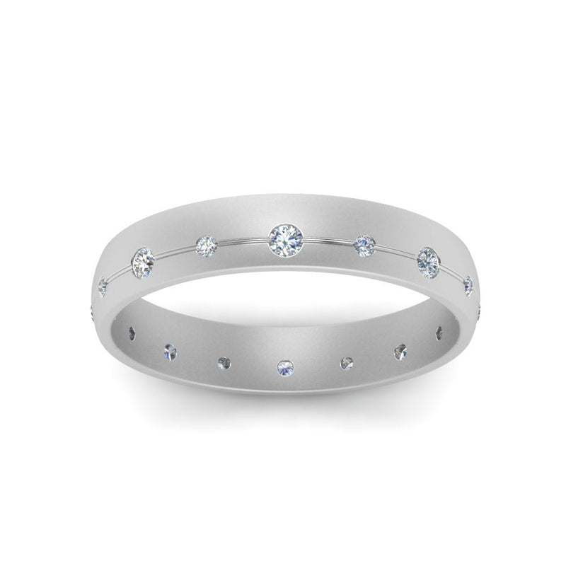 Flush Set Diamond Wedding Band