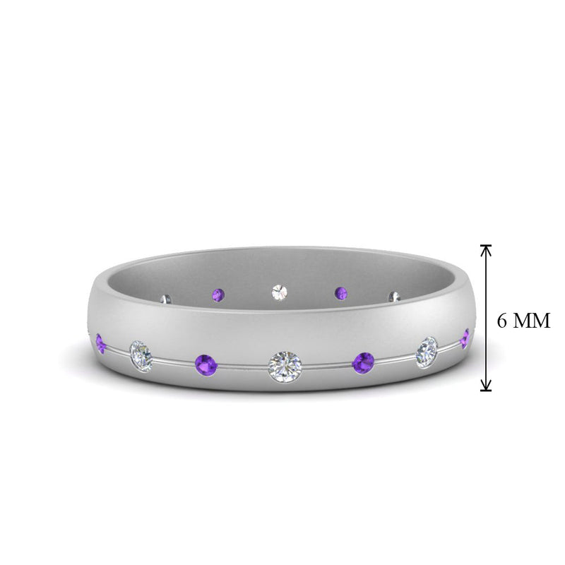 Flush Set Diamond Wedding Band