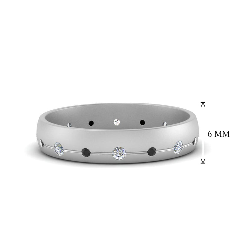 Flush Set Diamond Wedding Band