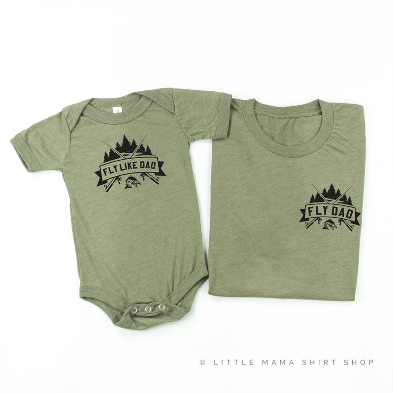 Fly Dad (pocket) / Fly Like Dad - Set of 2 Tees