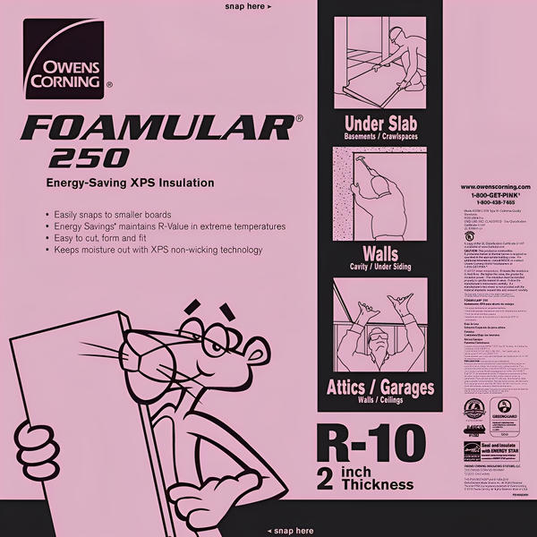 Owens Corning FOAMULAR 250 XPS Insulation Board - All Sizes