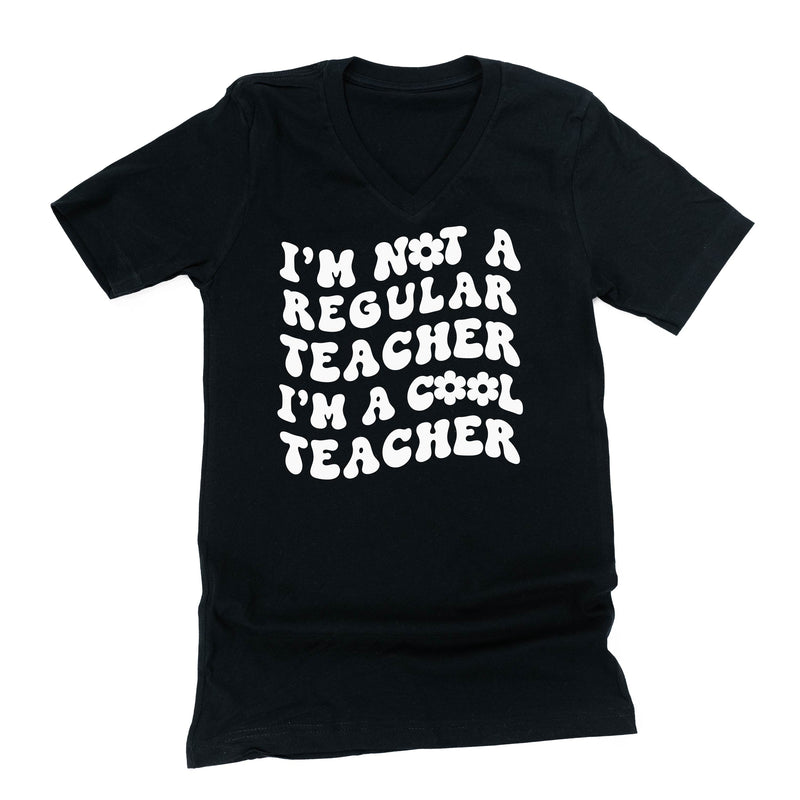 I'm Not a Regular Teacher I'm a Cool Teacher - Flower (f & b) - Unisex Tee