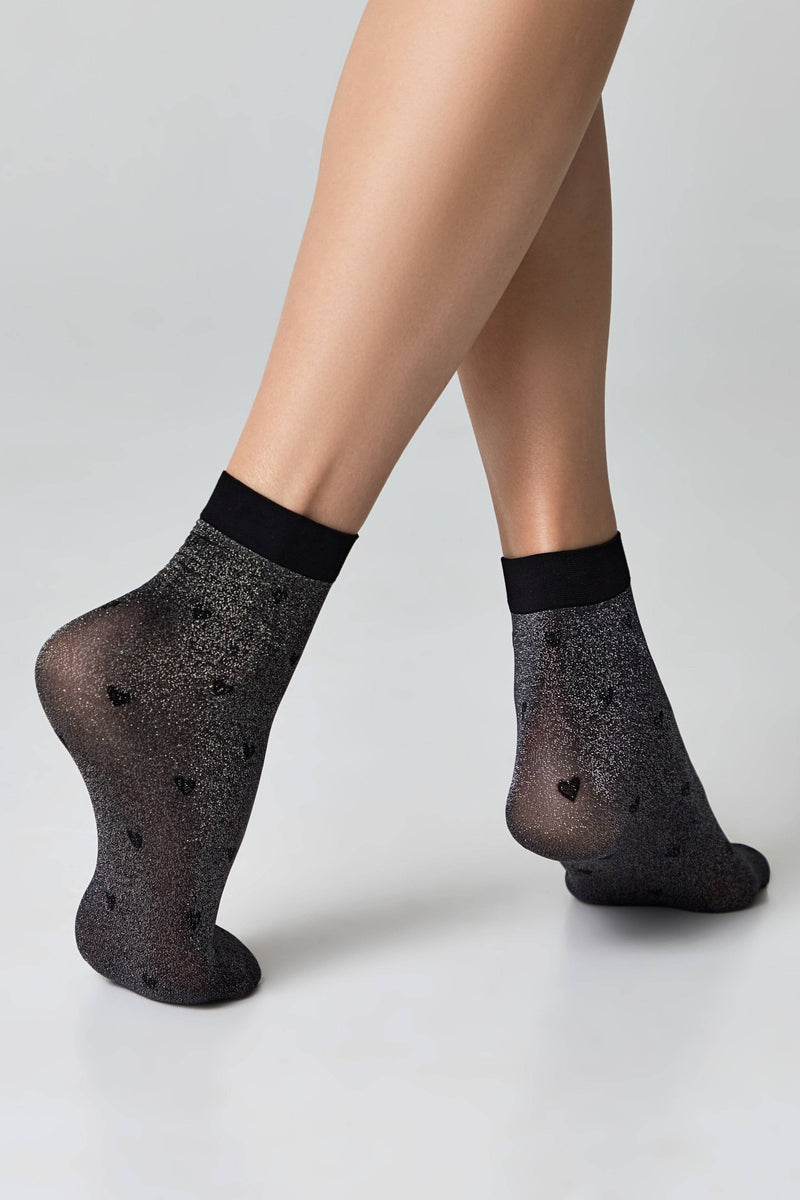 Shimmering Socks Conte Fantasy - "Hearts" Designs