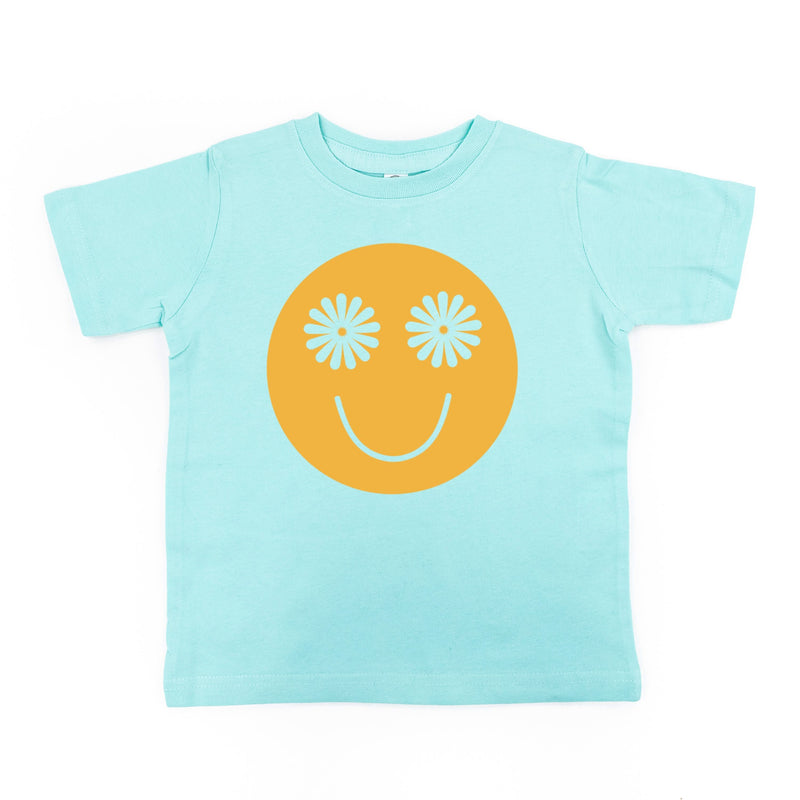 Flower Eye Smiley - Full Size Design on Front (Yellow) - Child Tee