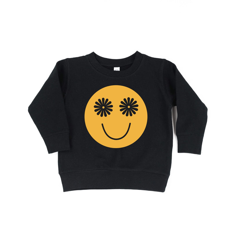 Flower Eye Smiley  - Full Size Design on Front - Child Sweater