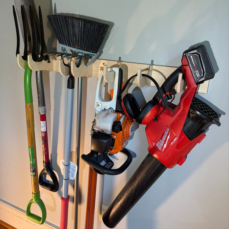 Heavy-Duty Garage Tool Rack – Wall-Mounted Yard Organizer