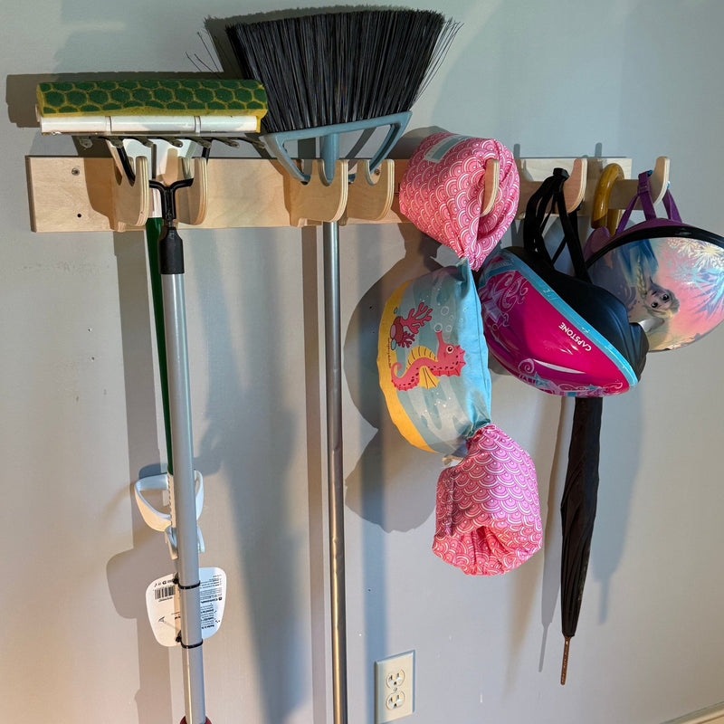 Heavy-Duty Garage Tool Rack – Wall-Mounted Yard Organizer