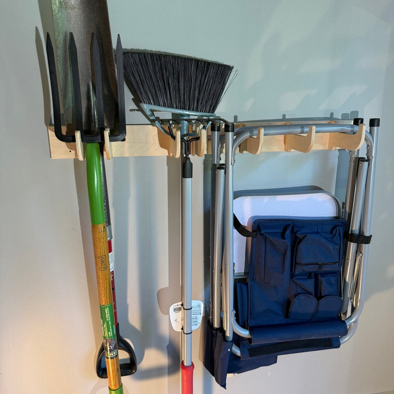 Heavy-Duty Garage Tool Rack – Wall-Mounted Yard Organizer