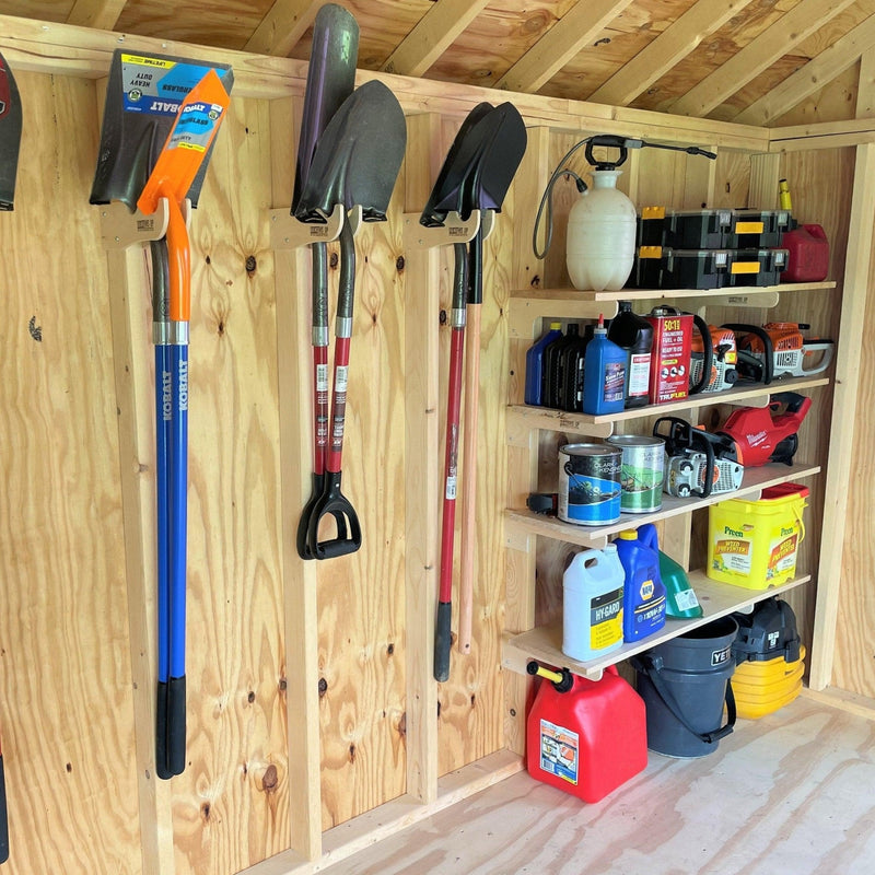 Garden Tool Organizer – Shed Storage Rack for Yard Tools