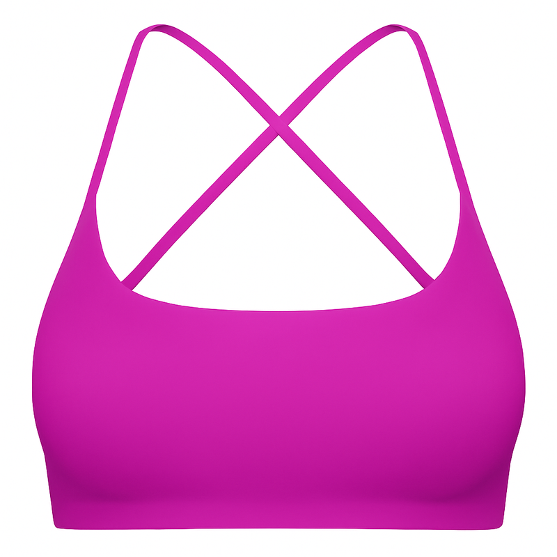 Women Cross Back Sport Bras Padded Strappy Crop Open Back Low Impact Bras Sexy Fitness Tank Tops with Removable Pads Thin Straps for Gym Yoga Workout