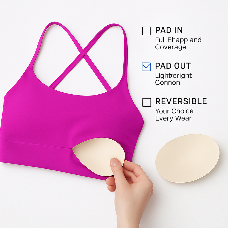 Women Cross Back Sport Bras Padded Strappy Crop Open Back Low Impact Bras Sexy Fitness Tank Tops with Removable Pads Thin Straps for Gym Yoga Workout