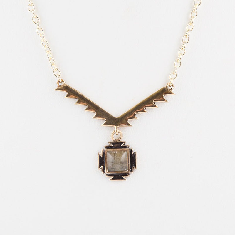 Aztec Labradorite and Bronze Necklace