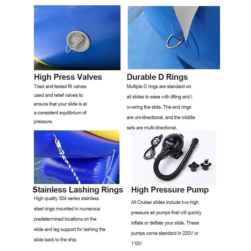 Giant Heavy-Duty Inflatable Triangle Water Slide With Air Pump (SAK25943)