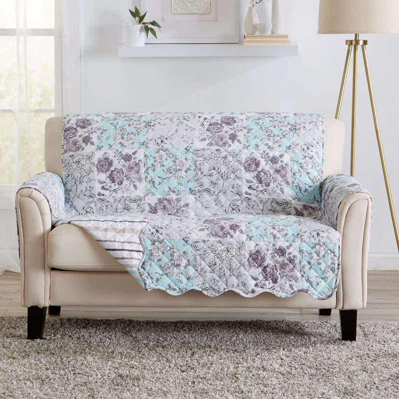 Reversible Floral Patchwork Furniture Protector - Maribel Collection