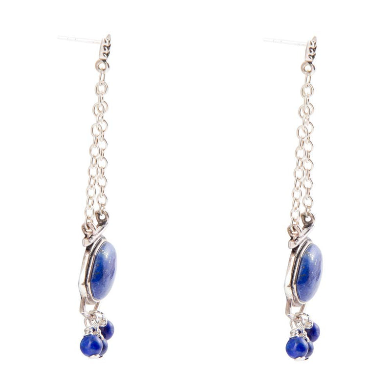 Go West Blue Lapis and Sterling Silver Drop Earrings