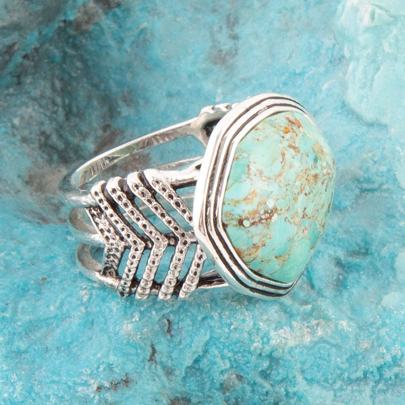 Go West Blue Turquoise and Sterling Silver Ring