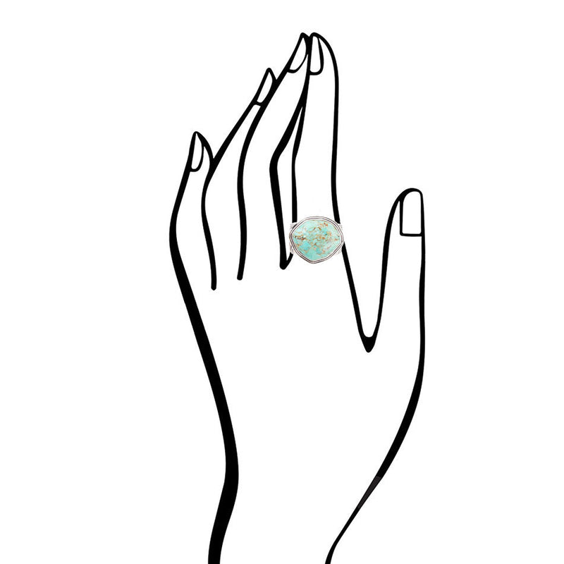 Go West Blue Turquoise and Sterling Silver Ring