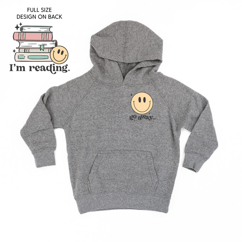 Go Away... Pocket Design on Front w/ I’m Reading. Full Design on Back - Child Hoodie