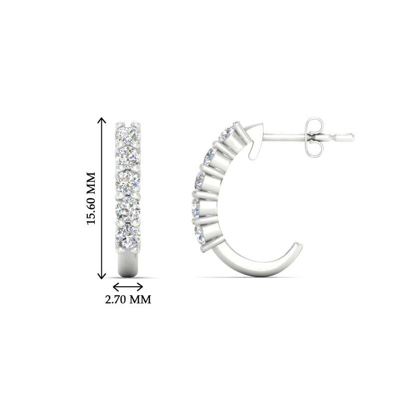 Half Huggie Hoop Earring