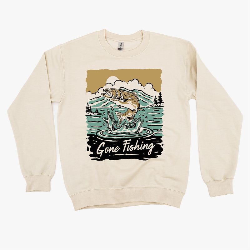 Gone Fishing - BASIC FLEECE CREWNECK