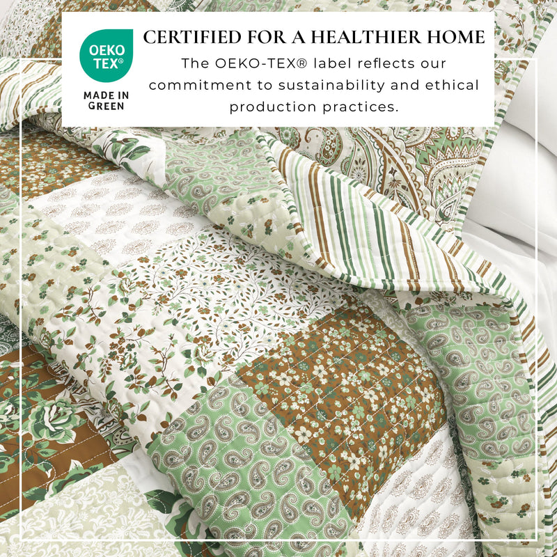 Floral Patchwork Quilt Set - Damia Collection
