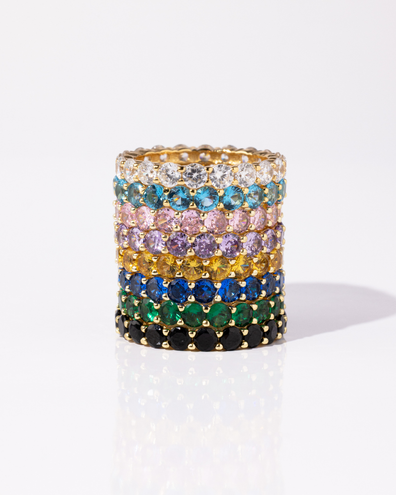 Sterling Silver Gracie Sapphire CZ Eternity Ring