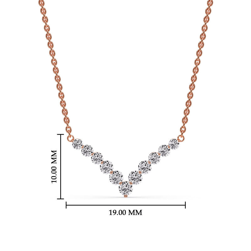 Round Graduated V-Necklace