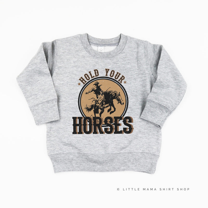 Hold Your Horses - Distressed Design - Child Sweater