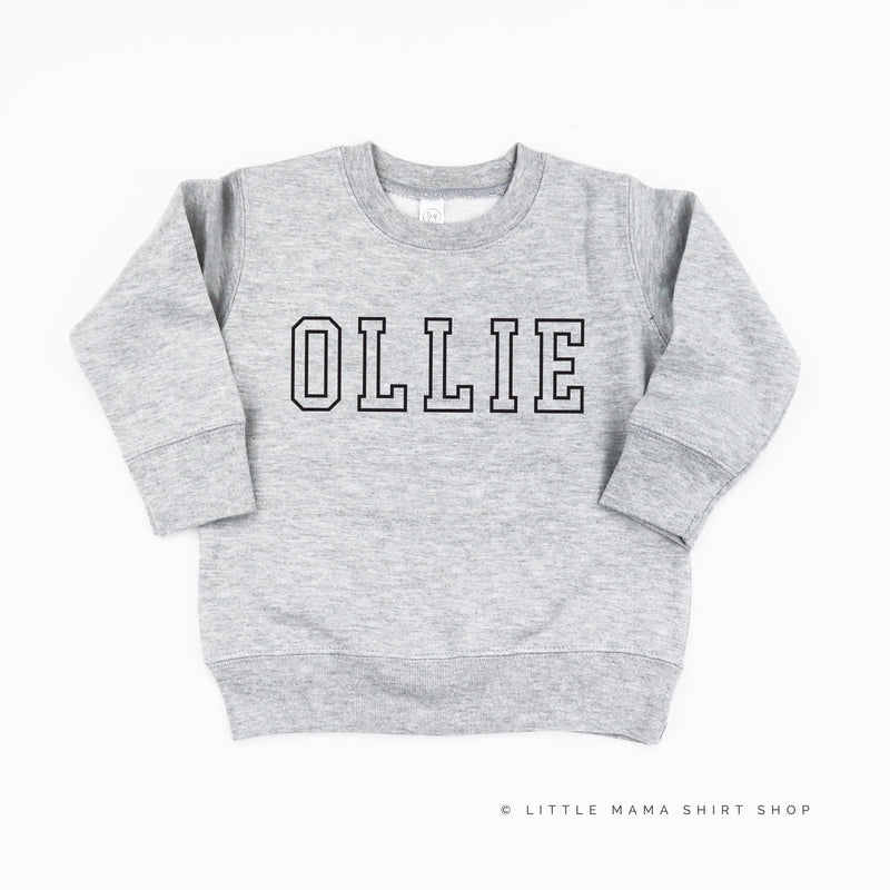 CUSTOM EMBROIDERED OUTLINE NAME - CHILD SWEATER