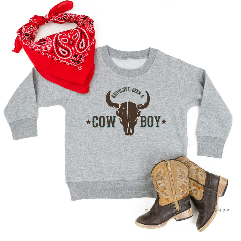 Should've Been a Cowboy - Distressed Design - Child Sweater